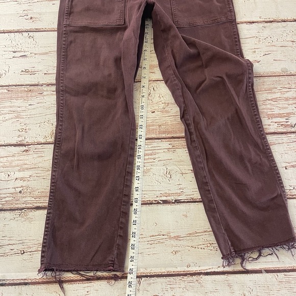 AMO Easy Army Trouser Size 27 Inseam‎ 25" Women's Made In USA Maroon - Picture 5 of 11